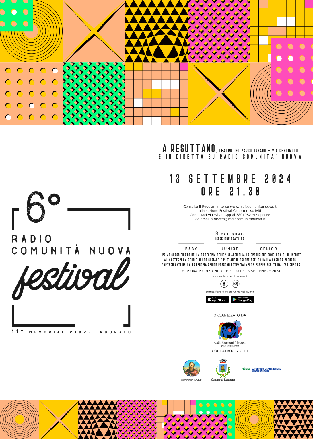 Locandina Radio Comunità Nuova Festival 2024